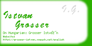 istvan grosser business card